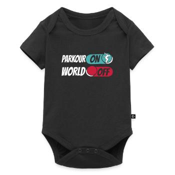 Parkour Parkour On World Off - Baby Premium short-sleeve bodysuit - black - Front