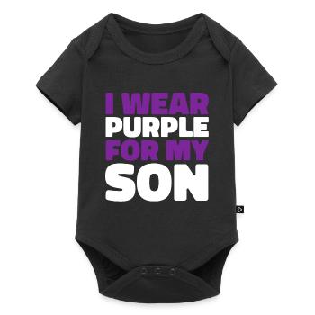 Alzheimer Je porte du violet pour ma sœur Alzheimer - Body à manches courtes Premium Bébé - noir - Devant