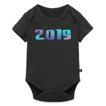 Cadeau Anniversaire 2019 Millésime 2019 Rétro 2019 - Body à manches courtes Premium Bébé - noir - Devant