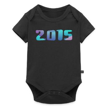 Geburtstagsgeschenk 2015 Jahrgang 2015 Retro 2015 - Baby Premium Kurzarmbody - Schwarz - Vorne