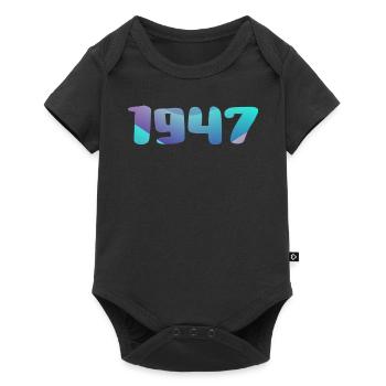 Cadeau Anniversaire 1947 Millésime 1947 Rétro 1947 - Body à manches courtes Premium Bébé - noir - Devant
