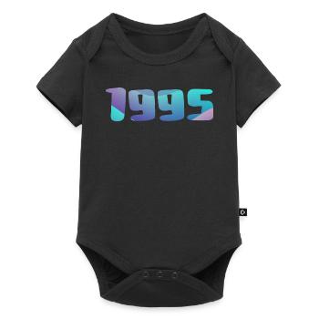 Cadeau Anniversaire 1995 Millésime 1995 Rétro 1995 - Body à manches courtes Premium Bébé - noir - Devant