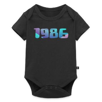 Cadeau Anniversaire 1986 Millésime 1986 Rétro 1986 - Body à manches courtes Premium Bébé - noir - Devant
