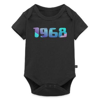 Cadeau Anniversaire 1968 Millésime 1968 Rétro 1968 - Body à manches courtes Premium Bébé - noir - Devant