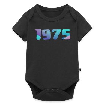 Cadeau Anniversaire 1975 Millésime 1975 Rétro 1975 - Body à manches courtes Premium Bébé - noir - Devant