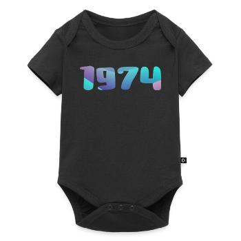 1974 Birthday Gift Vintage 1974 Retro 1974 - Baby Premium short-sleeve bodysuit - black - Front