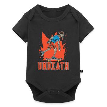 Skateboard Skater Skeleton Undeath - Baby Premium short-sleeve bodysuit - black - Front