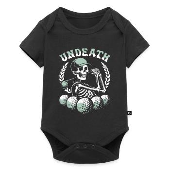 Golf Golfer Golfing Skeleton Undeath - Baby Premium short-sleeve bodysuit - black - Front