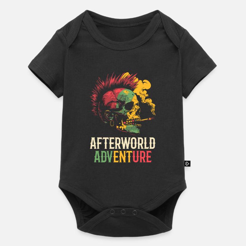 Reggae Skull Afterworld Adventure - Body à manches courtes Premium Bébé - noir