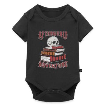 Buch Leseratte Bücherwurm Afterworld Adventure - Baby Premium Kurzarmbody - Schwarz - Vorne