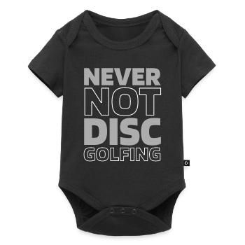 Frisbee Golf Disc Golf - Baby Premium Kurzarmbody - Schwarz - Vorne