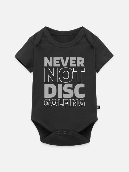 Frisbee Golf Disc Golf - Baby Premium Kurzarmbody - Schwarz