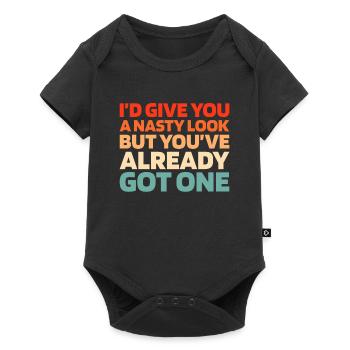 Black Humor Funny Quote Saying - Baby Premium short-sleeve bodysuit - black - Front