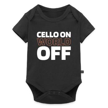 Violoncelle Violoncelliste Violoncelle On World Off - Body à manches courtes Premium Bébé - noir - Devant