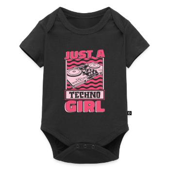 Techno Raver Juste une Techno Girl - Body à manches courtes Premium Bébé - noir - Devant