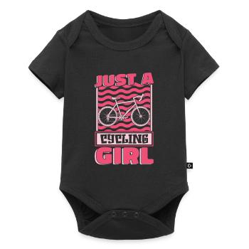 Vélo de route Cycliste Cycliste Juste une Cycliste Fille - Body à manches courtes Premium Bébé - noir - Devant