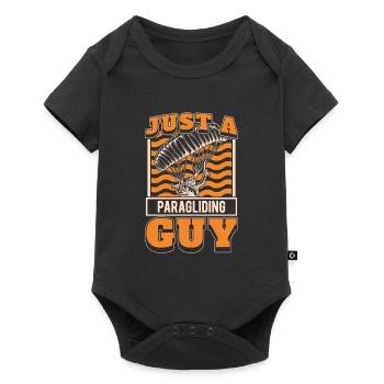 Paragleiter Paragleiten Just A Paragliding Guy - Baby Premium Kurzarmbody - Schwarz - Vorne