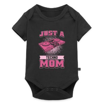 Techno Raver Just A Techno Mom - Body à manches courtes Premium Bébé - noir - Devant