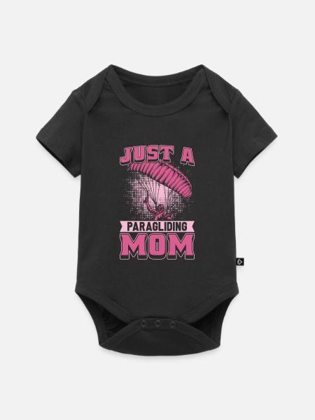 Paragleiter Paragleiten Mutter - Baby Premium Kurzarmbody - Schwarz