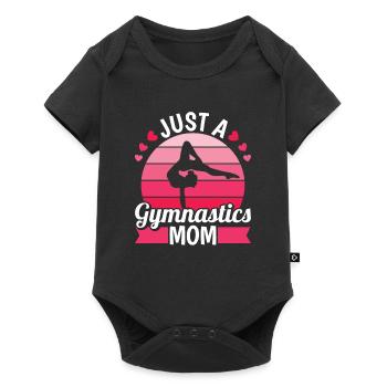 Rsg Turnen Sportgymnastik Just A Gymnastics Mom - Baby Premium short-sleeve bodysuit - black - Front