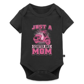 Motorroller Mutter Just A Scooter Bike Mom - Baby Premium Kurzarmbody - Schwarz - Vorne
