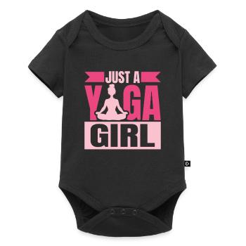 Yoga juste une fille de yoga - Body à manches courtes Premium Bébé - noir - Devant