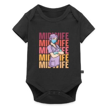 Midwife - Baby Premium short-sleeve bodysuit - black - Front