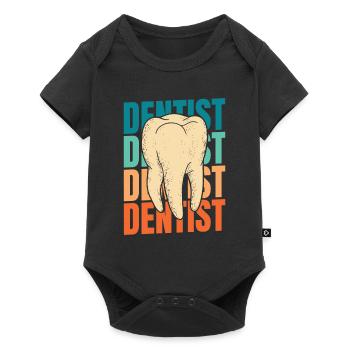 Zahnarzt Dentist - Baby Premium Kurzarmbody - Schwarz - Vorne