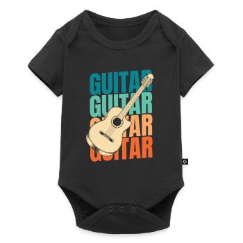 Acoustic Guitar - Baby Premium short-sleeve bodysuit - black - Front