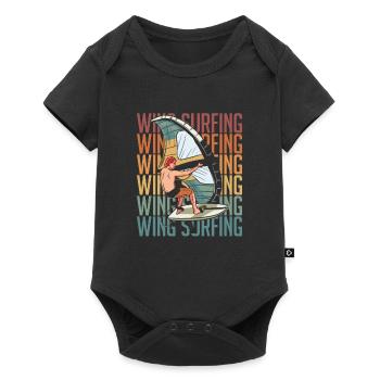 Wing Surf Wing Foil - Body à manches courtes Premium Bébé - noir - Devant