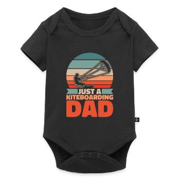 Kitesurfeur Kitesurf Kitesurf Kitesurf Père - Body à manches courtes Premium Bébé - noir - Devant