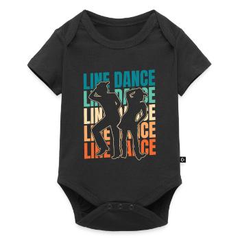 Danse en ligne - Body à manches courtes Premium Bébé - noir - Devant