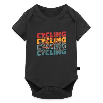 Road Bike Cycling Cyclists - Baby Premium short-sleeve bodysuit - black - Front
