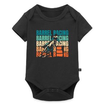 Barrel Racing Western Riding Barrel Racing - Baby Premium short-sleeve bodysuit - black - Front