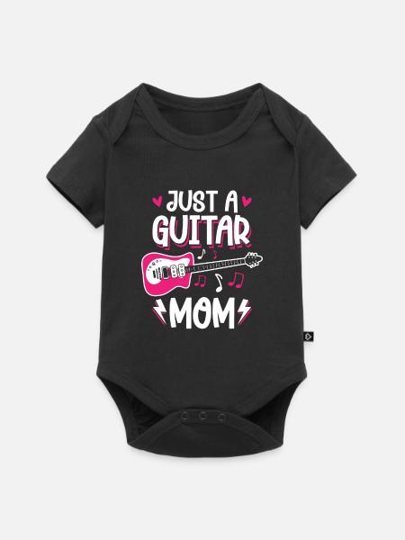 E Gitarre Elektrogitarre Mutter - Baby Premium Kurzarmbody - Schwarz