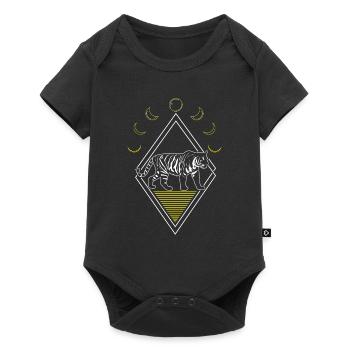 Tiger Abstract Moon Phases - Baby Premium short-sleeve bodysuit - black - Front