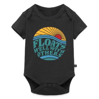 Summer River schwimmt gut mit anderen Float Trip - Baby Premium Kurzarmbody - Schwarz - Vorne