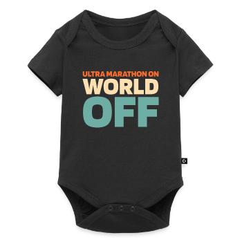 Ultramarathon Ultra Marathon On World Off - Baby Premium short-sleeve bodysuit - black - Front