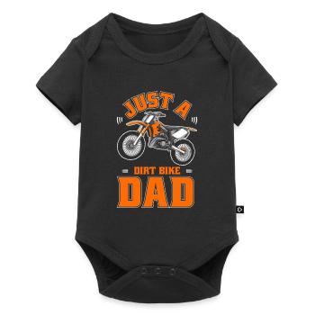 Mx Motocross Dirt Bike Just A Dirt Bike Dad - Baby Premium short-sleeve bodysuit - black - Front