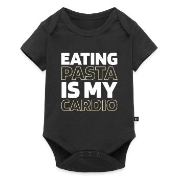 Pasta Citation cardio drôle - Body à manches courtes Premium Bébé - noir - Devant