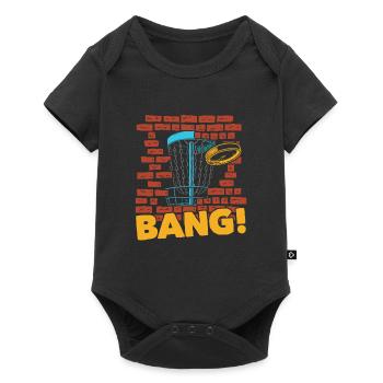 Frisbee Golf Disc Golf - Baby Premium short-sleeve bodysuit - black - Front