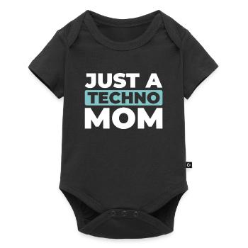 Techno Raver Just A Techno Mom - Body à manches courtes Premium Bébé - noir - Devant