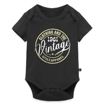 Vintage 1961 Retro 1961 Birthday Gift - Baby Premium short-sleeve bodysuit - black - Front