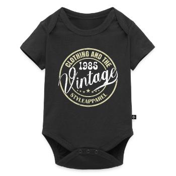 Jahrgang 1985 Geburtstagsgeschenk 1985 Retro 1985 - Baby Premium Kurzarmbody - Schwarz - Vorne