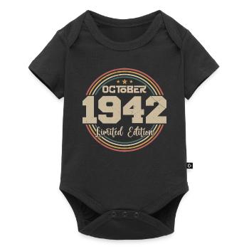 Born October 1942 Retro Birthday October 1942 - Baby Premium short-sleeve bodysuit - black - Front