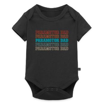 Paramotor Gleitschirmfliegen - Baby Premium Kurzarmbody - Schwarz - Vorne