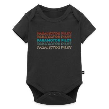 Paramotor paragliding - Baby Premium short-sleeve bodysuit - black - Front