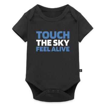 Paramotor Gleitschirmfliegen - Baby Premium Kurzarmbody - Schwarz - Vorne