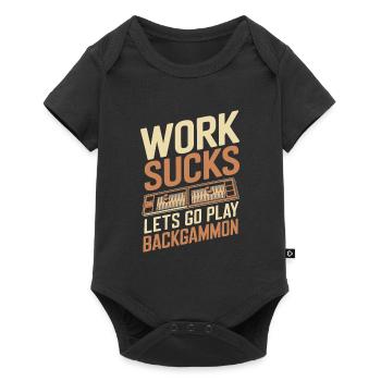Backgammon - Baby Premium Kurzarmbody - Schwarz - Vorne