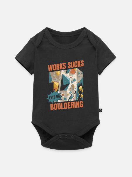 Bouldern Bouldering - Baby Premium Kurzarmbody - Schwarz